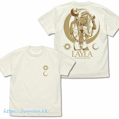 偶像大師 灰姑娘女孩 (細碼)「萊拉」香草白 T-Shirt Sol Kamal no Layla T-Shirt /VANILLA WHITE-S【The Idolm@ster Cinderella Girls】