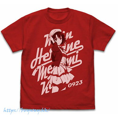 不起眼女主角培育法 (加大)「加藤惠」復古 紅色 T-Shirt Megumi Kato Vintage T-Shirt /RED-XL【Saekano: How to Raise a Boring Girlfriend】