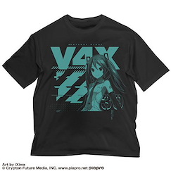 VOCALOID系列 (加大)「初音未來」V4X 黑色 半袖 T-Shirt Hatsune Miku V4X Big Silhouette T-Shirt /BLACK-XL【VOCALOID Series】