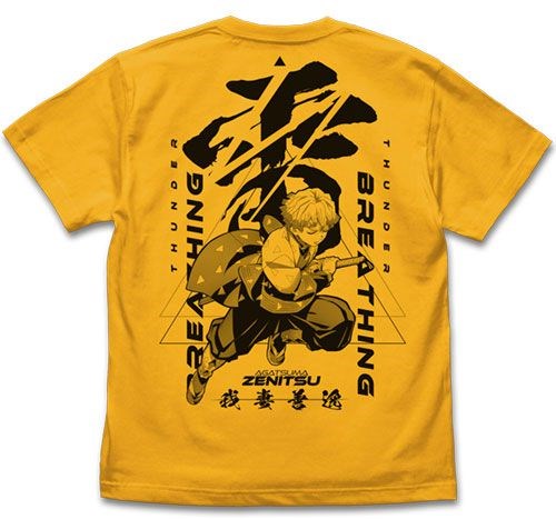 鬼滅之刃 : 日版 (加大)「我妻善逸」無限列車篇 雷の呼吸 金色 T-Shirt