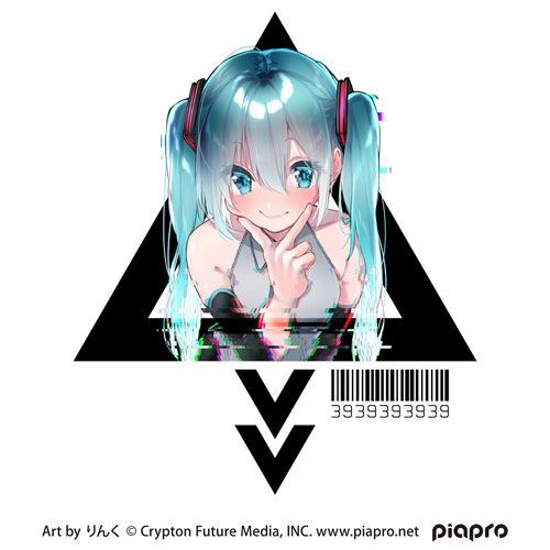 VOCALOID系列 : 日版 (細碼)「初音未來」りんくVer. 白色 T-Shirt