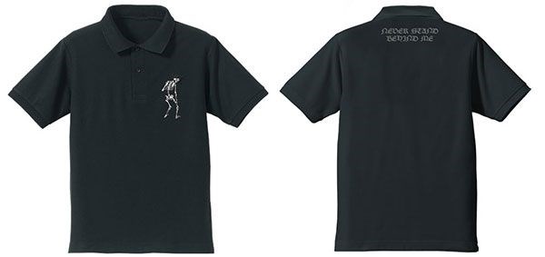 骷髏13 : 日版 (中碼)「骷髏」刺繡 黑色 Polo Shirt