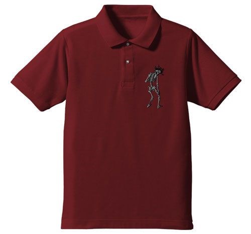 骷髏13 : 日版 (細碼)「骷髏」刺繡 酒紅色 Polo Shirt