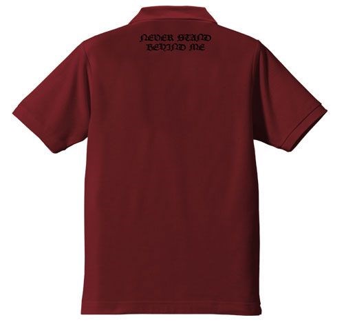 骷髏13 : 日版 (中碼)「骷髏」刺繡 酒紅色 Polo Shirt