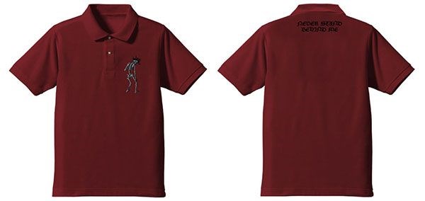 骷髏13 : 日版 (加大)「骷髏」刺繡 酒紅色 Polo Shirt