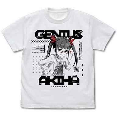 偶像大師 灰姑娘女孩 (大碼)「池袋晶葉」白色 T-Shirt Akiha Ikebukuro T-Shirt /WHITE-L【The Idolm@ster Cinderella Girls】