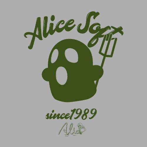AliceSoft (アリスソフト) : 日版 (中碼) 品牌 Logo 混合灰色 T-Shirt
