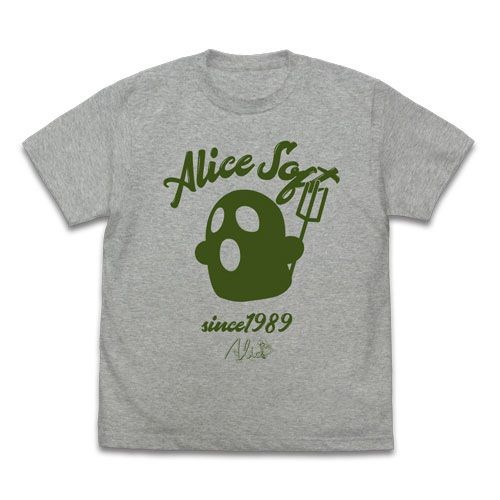 AliceSoft (アリスソフト) : 日版 (細碼) 品牌 Logo 混合灰色 T-Shirt