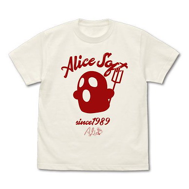 AliceSoft (アリスソフト) (大碼) 品牌 Logo 香草白 T-Shirt Honey T-Shirt /VANILLA WHITE-L【Alice Soft】