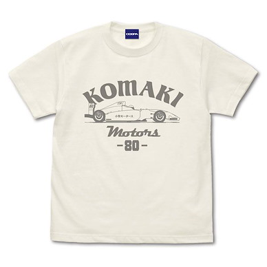 OVERTAKE！ (中碼)「小牧Motors」F4賽車 香草白 T-Shirt TV Anime Komaki Motors F4 Machine T-Shirt /VANILLA WHITE-M【OVERTAKE！】