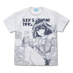 16bit的感動 (大碼)「秋里樂葉」ANOTHER LAYER 白色 T-Shirt ANOTHER LAYER Konoha Akisato All Print T-Shirt /WHITE-L【16bit Sensation】