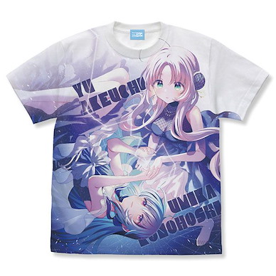 星靈感應 (細碼)「小之星海果 + 明內幽」全彩 白色 T-Shirt Umika, Yu Full Graphic T-Shirt /WHITE-S【Stardust Telepath】