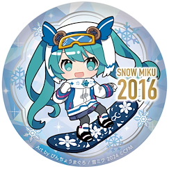 VOCALOID系列 : 日版 「初音未來」SNOW MIKU 2024 15周年紀念 2016 Ver. 76mm 徽章