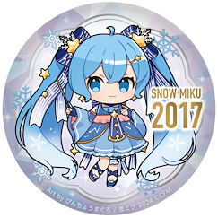 VOCALOID系列 : 日版 「初音未來」SNOW MIKU 2024 15周年紀念 2017 Ver. 76mm 徽章