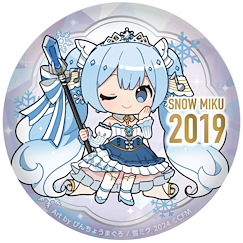 VOCALOID系列 : 日版 「初音未來」SNOW MIKU 2024 15周年紀念 2019 Ver. 76mm 徽章