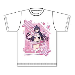 約會大作戰 (均碼)「夜刀神十香」啦啦隊 Ver. 白色 T-Shirt Original Illustration Graphic T-Shirt Yatogami Tohka Cheer Girl【Date A Live】
