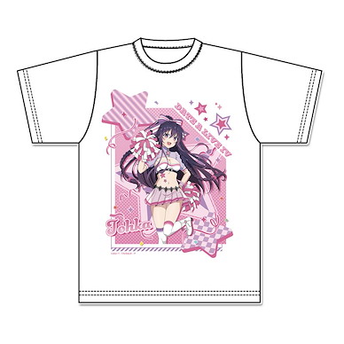 約會大作戰 (均碼)「夜刀神十香」啦啦隊 Ver. 白色 T-Shirt Original Illustration Graphic T-Shirt Yatogami Tohka Cheer Girl【Date A Live】