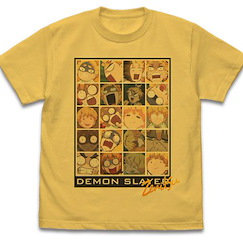 鬼滅之刃 (細碼)「我妻善逸」の各種表情 香蕉黃 T-Shirt Zenitsu Agatsuma Full Color T-Shirt /BANANA-S【Demon Slayer: Kimetsu no Yaiba】