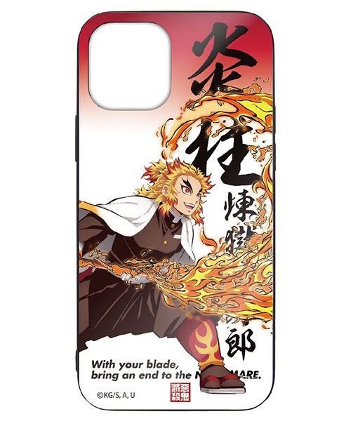 鬼滅之刃 : 日版 「煉獄杏壽郎」iPhone [12, 12Pro] 強化玻璃 手機殼