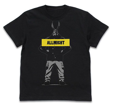 我的英雄學院 (加大)「All Might」冰雪節 Ver. 黑色 T-Shirt All Might T-Shirt Snow Festival Ver. /BLACK-XL【My Hero Academia】