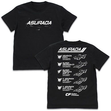 高智能方程式 (細碼)「歴代雷神」黑色 T-Shirt Successive Generations Asurada T-Shirt /BLACK-S【Future GPX Cyber Formula】