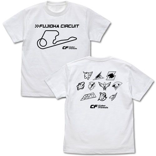 高智能方程式 : 日版 (中碼)「富士岡賽車場」白色 T-Shirt