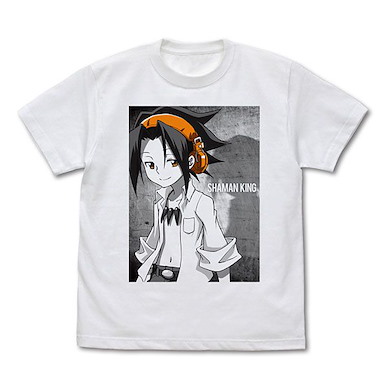 通靈王 (中碼)「麻倉葉」白色 T-Shirt Yoh Asakura T-Shirt /WHITE-M【Shaman King】