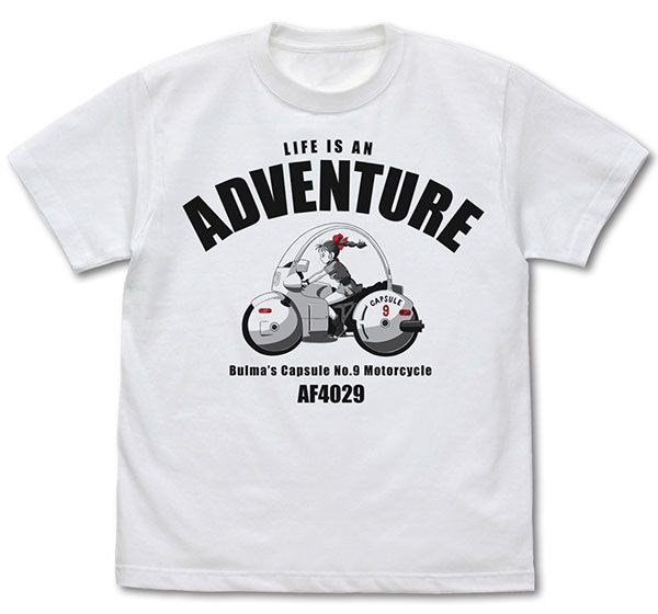 龍珠 : 日版 (大碼)「布瑪」自行車 白色 T-Shirt