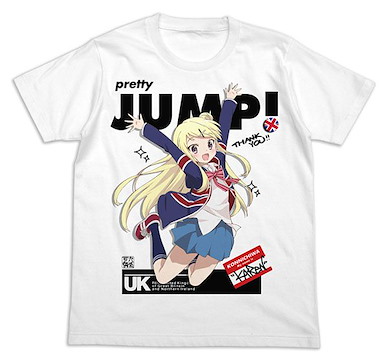 黃金拼圖 (大碼)「九條可憐」Jumping 白色 T-Shirt Jumping Karen Full Color T-Shirt /WHITE-L【Kin-iro Mosaic】