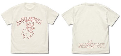 悠悠哉哉少女日和 (中碼)「一條螢」ADVENTURE 香草白 T-Shirt Komagurumi's Adventure T-Shirt /VANILLA WHITE-M【Non Non Biyori】
