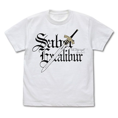 Fate系列 (大碼)「誓約勝利之劍」白色 T-Shirt Sword of Promised Victory (Excalibur) T-Shirt /WHITE-L【Fate Series】