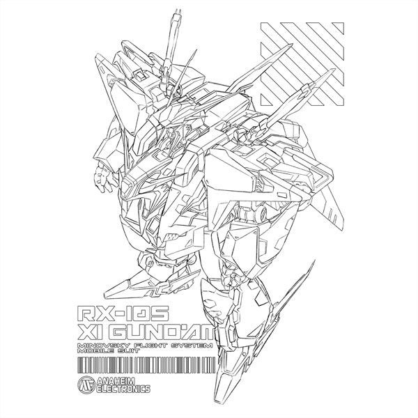 機動戰士高達系列 : 日版 (大碼)「RX-105 Ξ高達」白色 T-Shirt