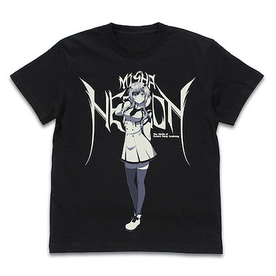 魔王學院的不適任者 史上最強的魔王始祖，轉生就讀子孫們的學校 (加大)「米夏」黑色 T-Shirt Misha Necron T-Shirt /BLACK-XL【The Misfit of Demon King Academy】