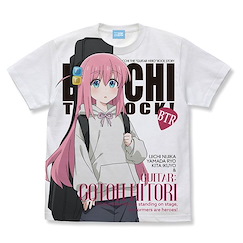 孤獨搖滾 (大碼)「後藤一里」街頭時尚 Ver. 全彩 白色 T-Shirt Anime New Illustration Hitori Gotoh Full Graphic T-Shirt Street Fashion Ver. /WHITE-L【Bocchi the Rock!】
