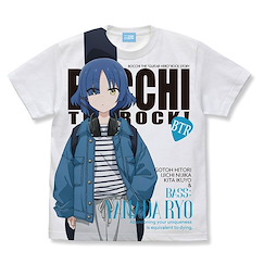 孤獨搖滾 (細碼)「山田涼」街頭時尚 Ver. 全彩 白色 T-Shirt Anime New Illustration Ryo Yamada Full Graphic T-Shirt Street Fashion Ver. /WHITE-S【Bocchi the Rock!】