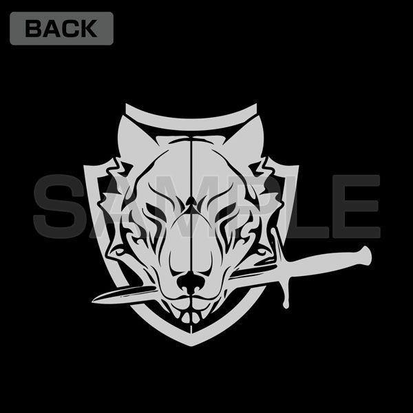 香格里拉·開拓異境～糞作獵手挑戰神作～ : 日版 (大碼)「賽卡-0」黑狼 黑色 T-Shirt