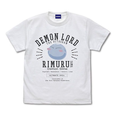 關於我轉生變成史萊姆這檔事 (細碼)「莉姆露」史萊姆笑容 白色 T-Shirt Rimuru-sama College T-Shirt /WHITE-S【That Time I Got Reincarnated as a Slime】