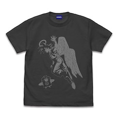 龍珠 : 日版 (中碼)「界王 + 孫悟空」天使 墨黑色 T-Shirt