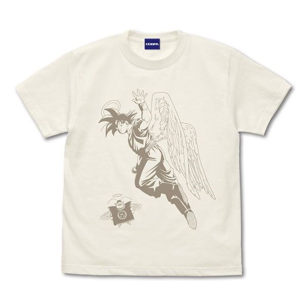 龍珠 : 日版 (中碼)「界王 + 孫悟空」天使 香草白 T-Shirt