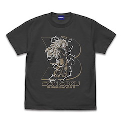 龍珠 (加大)「孫悟空」超級撒亞人3 墨黑色 T-Shirt Super Saiyan 3 Son Goku T-Shirt /SUMI-XL【Dragon Ball】