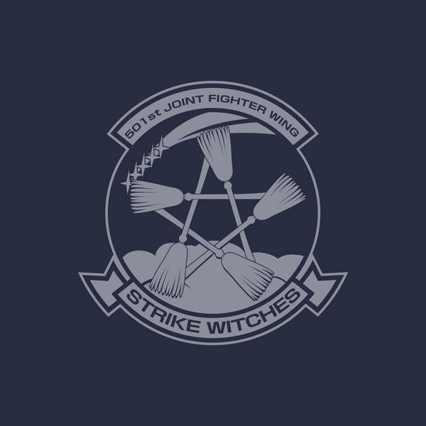 強襲魔女系列 : 日版 (大碼)「第501統合戰鬥航空團」深藍色 薄身 外套