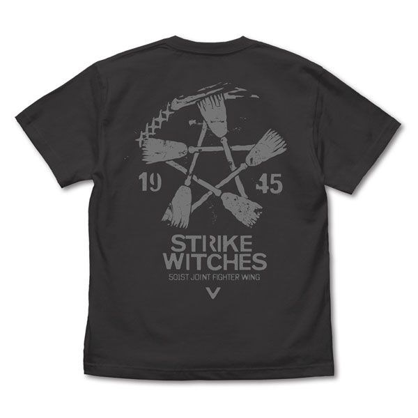 強襲魔女系列 : 日版 (細碼)「第501統合戰鬥航空團」墨黑色 T-Shirt
