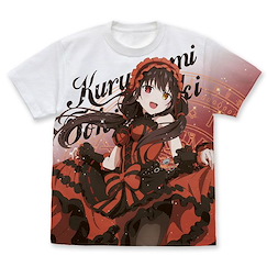 約會大作戰 (細碼)「時崎狂三」新米精靈 Ver. 全彩 白色 T-Shirt Kurumi Tokisaki Full Graphic T-Shirt Beginning Spirit Ver. /WHITE-S【Date A Live】