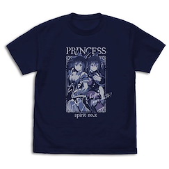 約會大作戰 : 日版 (細碼)「夜刀神十香」識別名〈公主〉深藍色 T-Shirt