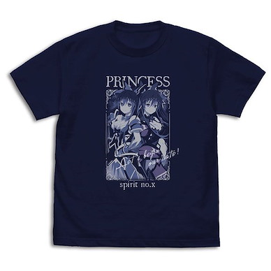 約會大作戰 (加大)「夜刀神十香」識別名〈公主〉深藍色 T-Shirt Codename <Princess> Tohka Yatogami T-Shirt /NAVY-XL【Date A Live】