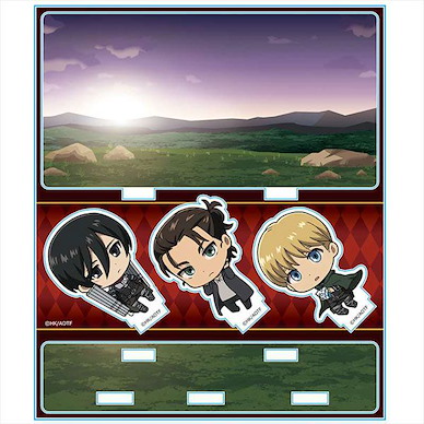 進擊的巨人 「艾倫 + 米卡莎 + 阿爾敏」亞克力背景企牌 Acrylic Diorama E [Eren, Mikasa, Armin]【Attack on Titan】