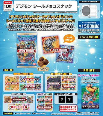 數碼暴龍系列 貼紙 食玩 (20 個入) Sticker Chocolate Snack (20 Pieces)【Digimon Series】