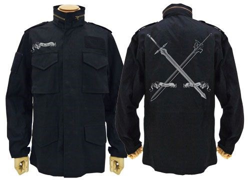 刀劍神域系列 : 日版 (大碼)「桐谷和人」黑の劍士 M-65 黑色 外套
