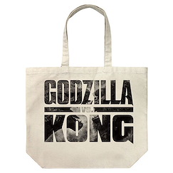 電影系列 「GODZILLA VS. KONG」米白 大容量 手提袋 Godzilla vs Kong Logo Large Tote Bag /NATURAL【Movie Series】