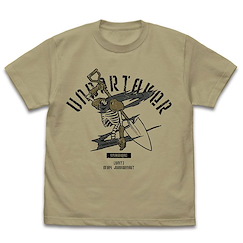 86－不存在的戰區－ : 日版 (大碼)「UNDERTAKER」標誌 深卡其色 T-Shirt